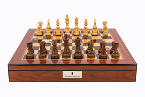 Dal Rossi 50cm Walnut Finish Chess Board with 95mm Sheesham Chess Pieces (L2054DR & L3020DR) full set Dal Rossi 50cm Walnut Finish Chess Board with 95mm Sheesham Chess Pieces (L2054DR & L3020DR) full set
