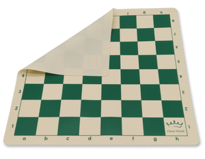 Tournament Silicone Chess Board (BB003) green and beige - roll up