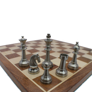 Rex Noir Prestige International Design Metal / Brass Chess Pieces (PRE-INT-83) light