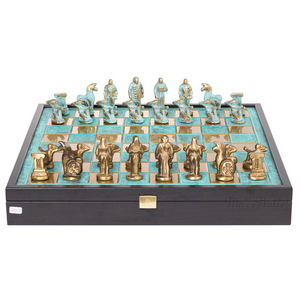 Manopoulos ARCHAIC PERIOD Solid Brass Chess Set with 44cm Board and Storage Box (SK24BTIR) Manopoulos ARCHAIC PERIOD Solid Brass Chess Set with 44cm Board and Storage Box (SK24BTIR)