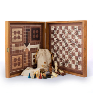 Manopoulos 34cm CLASSIC STYLE 4in1 Combo Chess / Backgammon / Ludo / Snakes Manopoulos 34cm CLASSIC STYLE 4in1 Combo Chess / Backgammon / Ludo / Snakes