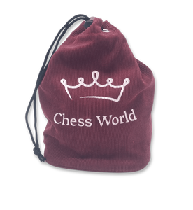 Burgundy Drawstring Bag for Tournament Double Weighted Pieces