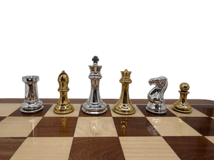 Resin Staunton Pieces with High-Gloss Look - silver and gold Resin Staunton Pieces with High-Gloss Look - silver and gold
