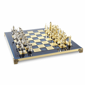 Aegean Mythology Heroes - handcrafted metal themed chess set