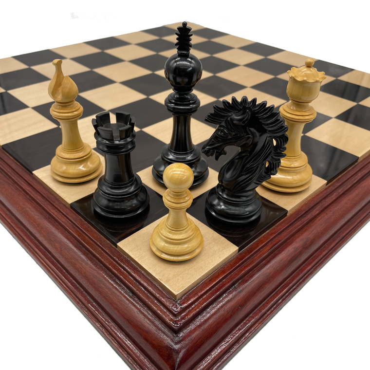 Rex Noir Luxury Camelot 4.5" / 118mm Ebony / Boxwood pieces with KFC1 Box