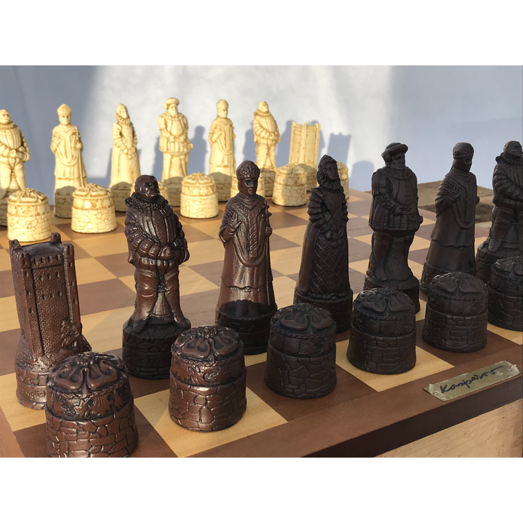 Berkeley Chess English Heritage (Brown) Chessmen pieces (BC2008) set