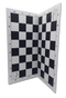 Plastic Folding Tournament Size 50cm Chess Board (BB002) black and white