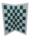Plastic Folding Tournament Size 50cm Chess Board (BB002) green and beige