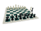 Tournament Pro Chess Set - green board and single weighted pieces