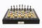 Dal Rossi Luxury Leatherette and Brass Cap Chess Set (L2235DR & L3052DR) full set
