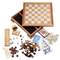 7 in 1 Walnut 33cm Board Game Set (L2052) everything