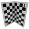 Tournament Chess Set 95mm Single Weighted Pieces with Folding Board (PP953&BB002) black and white 