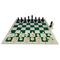 Tournament Chess Set 95mm Single Weighted Pieces with Roll up Board (PP953&BB001) green