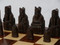 Berkeley Chess Isle of Lewis (Brown) Chessmen pieces (BC2001) dark close
