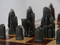 Berkeley Chess Isle of Lewis Metal Finish Chessmen pieces (BC4001) light closeup