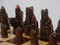 Berkeley Chess Isle of Lewis Metal Finish Chessmen pieces (BC4001) dark close
