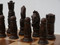 Berkeley Chess Victorian (Brown) Chessmen pieces (BC2003) brown upclose