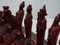 Berkeley Chess Mandarin (Red) Chessmen pieces (BC3005) closeup red
