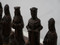 Berkeley Chess Camelot (Brown) Chessmen pieces (BC2006) brown closeup