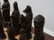 Berkeley Chess Camelot (Brown) Chessmen pieces (BC2006) brown upclose