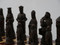 Berkeley Chess Camelot (Brown) Chessmen pieces (BC2006) brown up close