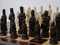 Berkeley Chess Camelot (Brown) Chessmen pieces (BC2006) dark on board