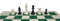 Doubled weighted pieces on silicone green and beige board