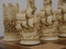 Berkeley Chess Elizabethan (Brown) Chessmen pieces (BC2010) white upclose