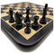 Rex Noir Discipline Premium 45cm Ebony Chess Set with 85mm pieces dark closeup