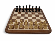 Ebonized Boxwood Expert 75mm Chess Pieces