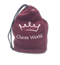 Burgundy Drawstring Bag for Tournament Double Weighted Pieces