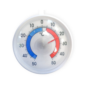 Plastic fridge/freezer thermometer Ø70mm with hook-W71700-001/F-bl