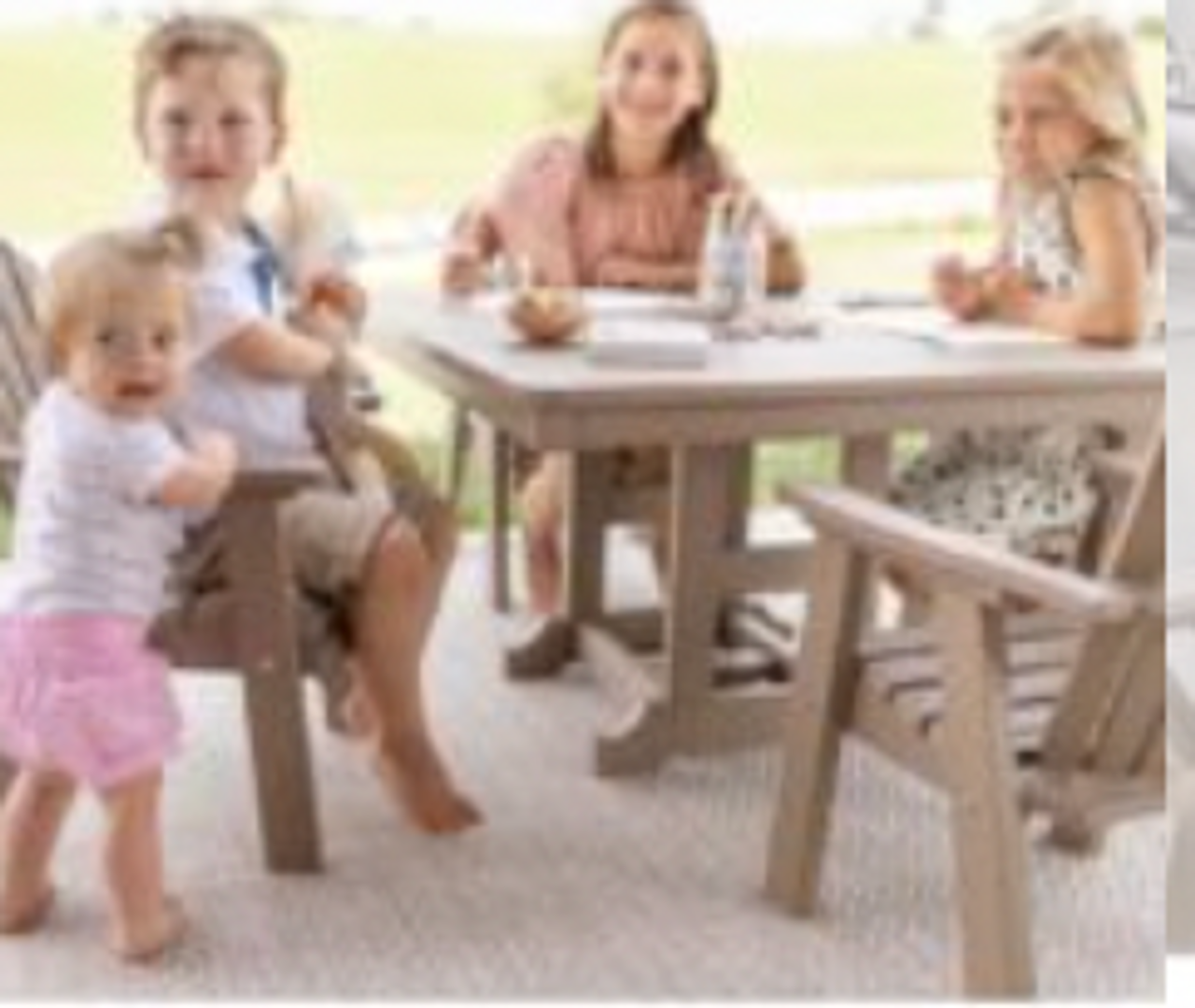 Inspire imaginative play and provide a comfortable space for your children with the Kids 33″ Square Table, a durable and versatile outdoor furniture piece designed to foster creativity and encourage interactive fun.