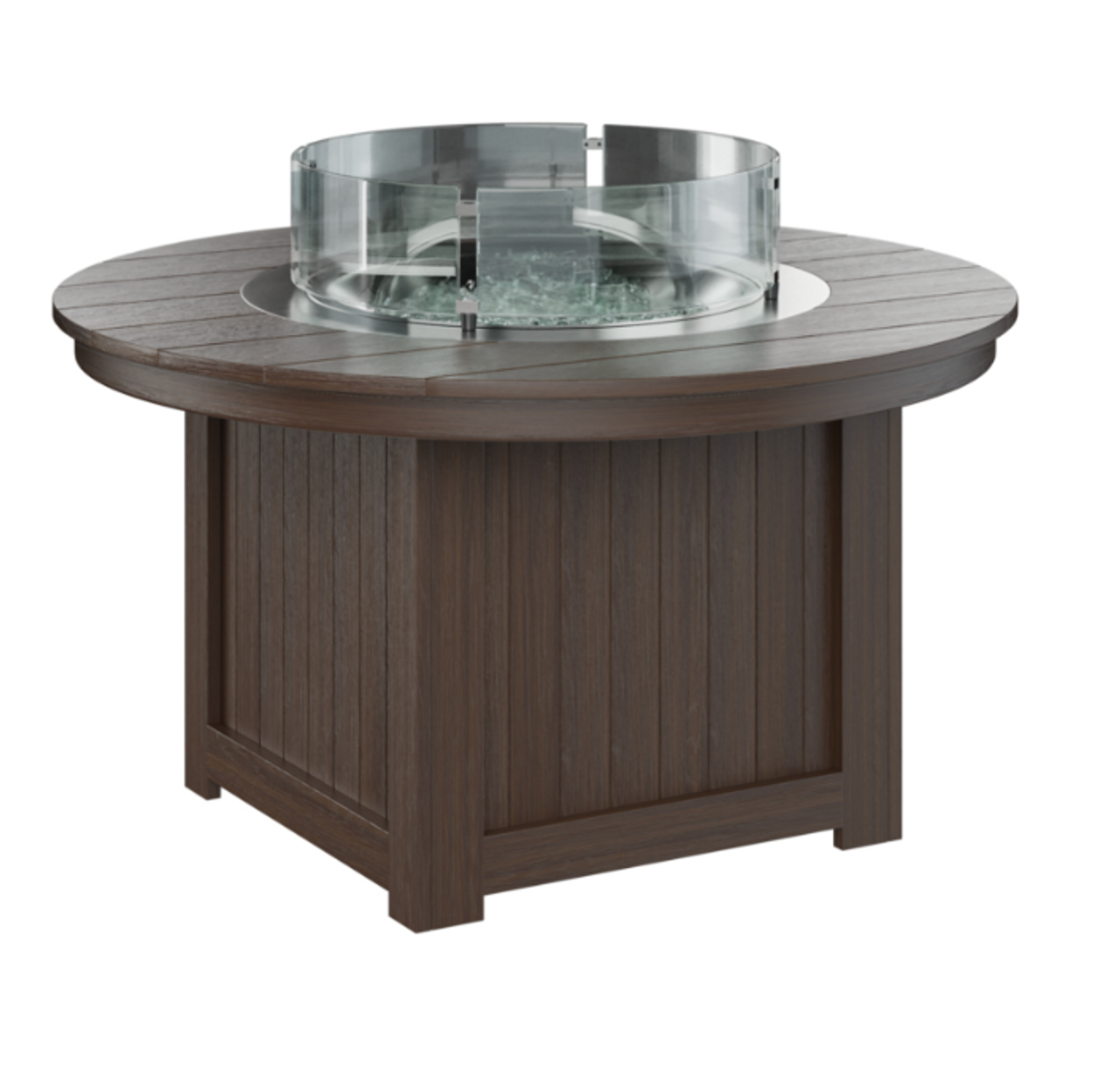 44" Round Fire Pit shown in Brazilian Walnut Natural Color