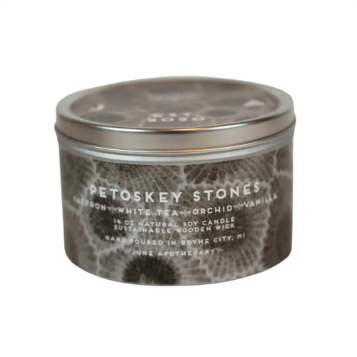 Petoskey Stones Wooden Wick Candle