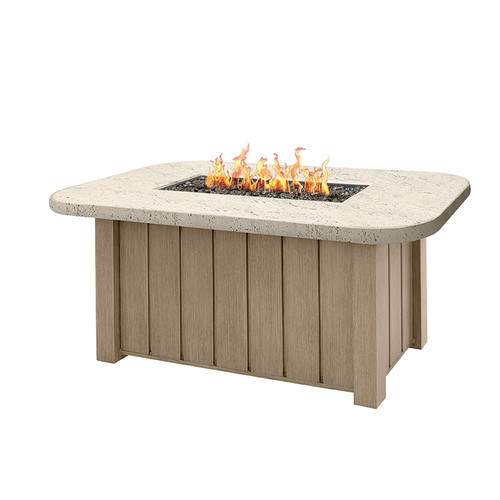 Trevi Rectangular Fire Pit + Pompano Top