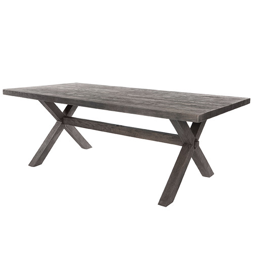 Timber Rectangular Dining Table with X-Base