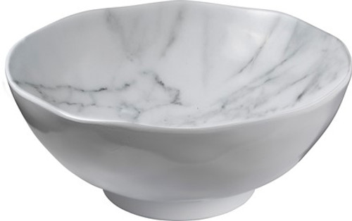 White Marble Salad Bowl