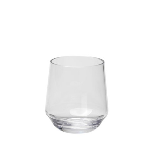 Tritan Curve Stemless Wine Glass - Clear