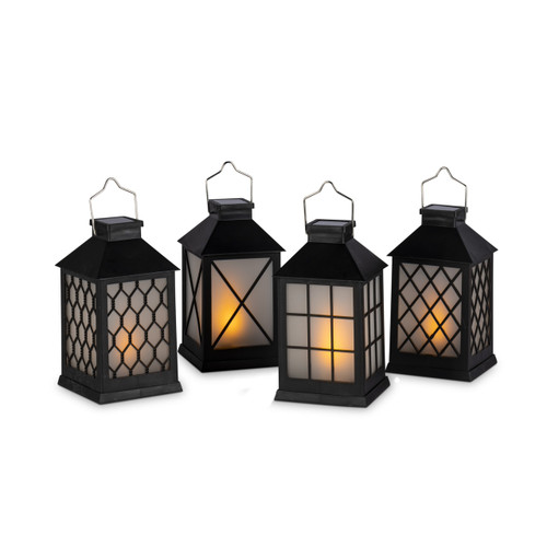 Black Plastic Solar Lantern