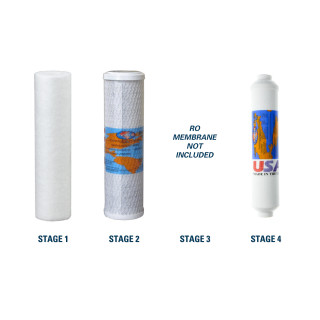 Vertex RO Filter Replacement Kit for PT-4.0, PT-4.0/P, and PT-4.0/PP System Reverse Osmosis Membrane Sold Separately YS-VERPT40