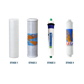 1-Year Filter Replacement Kit with Membrane for Vertex PT-3.2 Reverse Osmosis System YSM-VERPT32