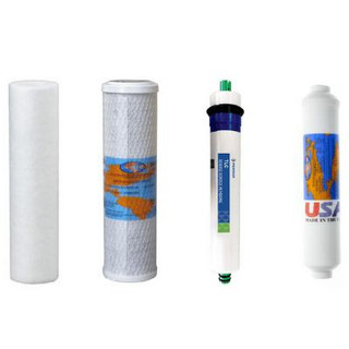 Vertex PT 4.0 Reverse Osmosis Filter Replacement Kit with Membrane for 4-Stage PT-4.0, PT-4.0/P, and PT-4.0/PP Reverse Osmosis System YSM-VERPT40