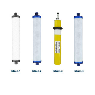 Hydrotech 1-Year Filter Replacement Kit for Hydrotech 4VTFC50G or 4VTFC50G-PB with 50 GPD TFC Reverse Osmosis Systems YSM-4VTFC50G YSM-4VTFC50G