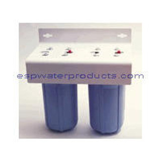 Two Stage Big Blue Style 10 Filtration System w/ 1 Ports and Pressure Relief Valve Without Filters 200BB-WOF 200BB-WOF