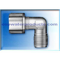 Hydrodynamic Hydronamic Stainless Steel Check Valve Inserted Into Jaco Fixed Elbow Fitting - 1/8 MPT x 1/4 Compression Nut SCV-4042NO SCV-4042NO