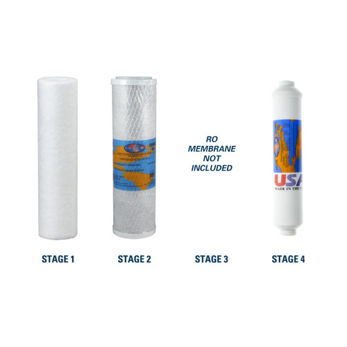 1-Year Replacement Filter Kit for PuROLine PL40T50 Reverse Osmosis System RO Membrane Sold Separately YS-PL40T50
