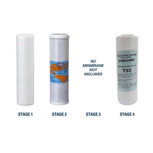 1-Year Filter Replacement Kit for Vertex PureWaterMachine 3C-4.0 Reverse Osmosis System RO Membrane Sold Separately YS-VER3C-40