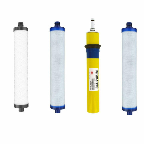 Hydrotech 1-Year Filter Replacement Kit for Hydrotech 4VTFC75G or 4VTFC75G-PB with 75 GPD TFC Reverse Osmosis Systems YSM-4VTFC75G YSM-4VTFC75G