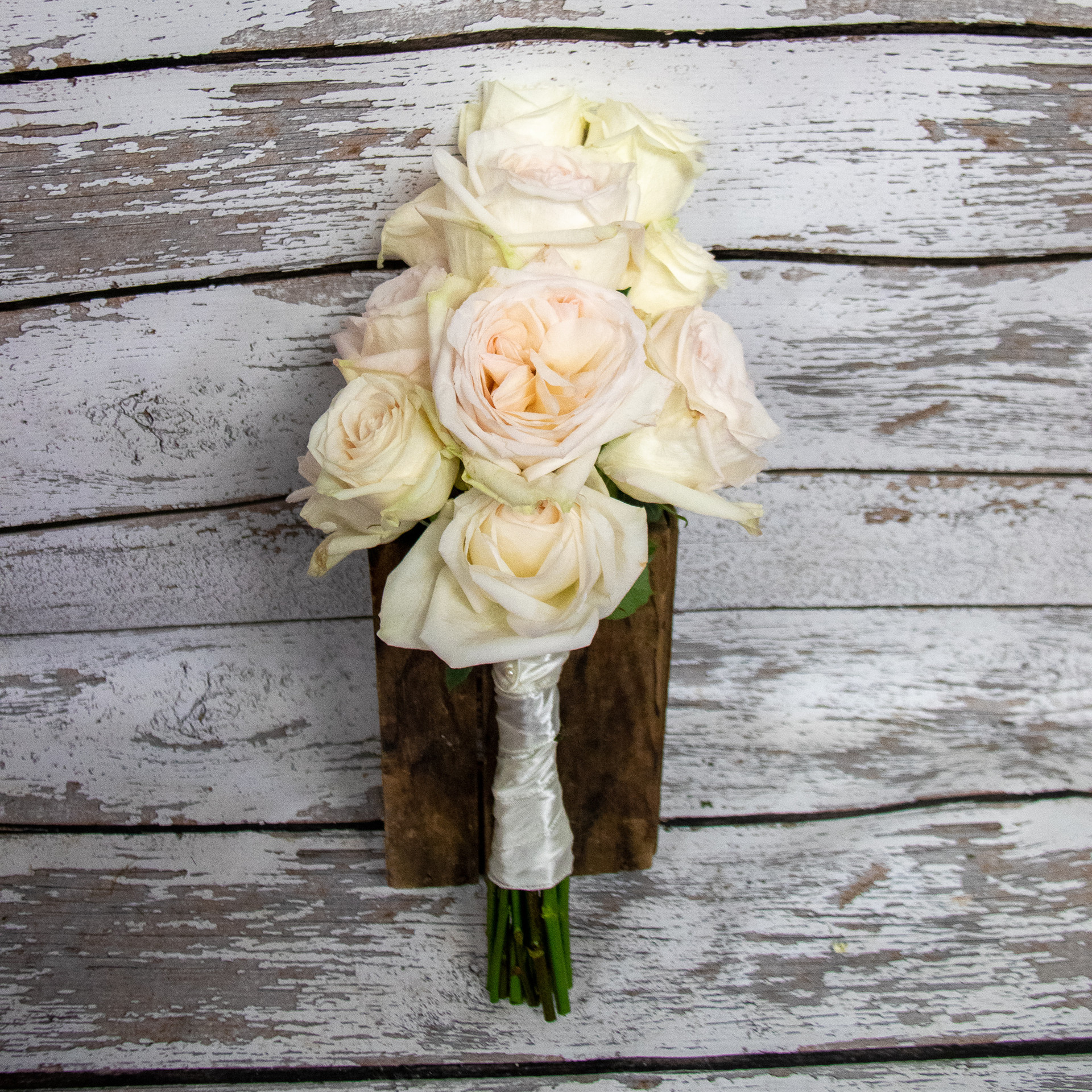 White Roses Anemone And Ivy Bridal Bouquet Loveland Wedding Florist Earles Flowers 2128